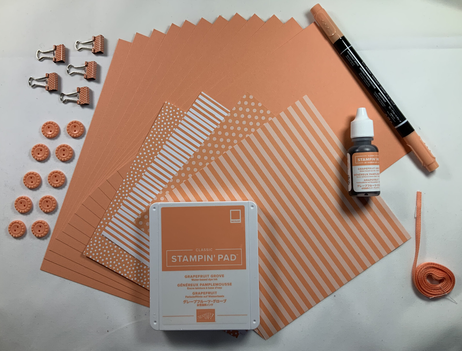 Stampin’ Up! GRAPEFRUIT GROVE In-Color Supplies – Cardstock,Ink,Refill,Marker+++