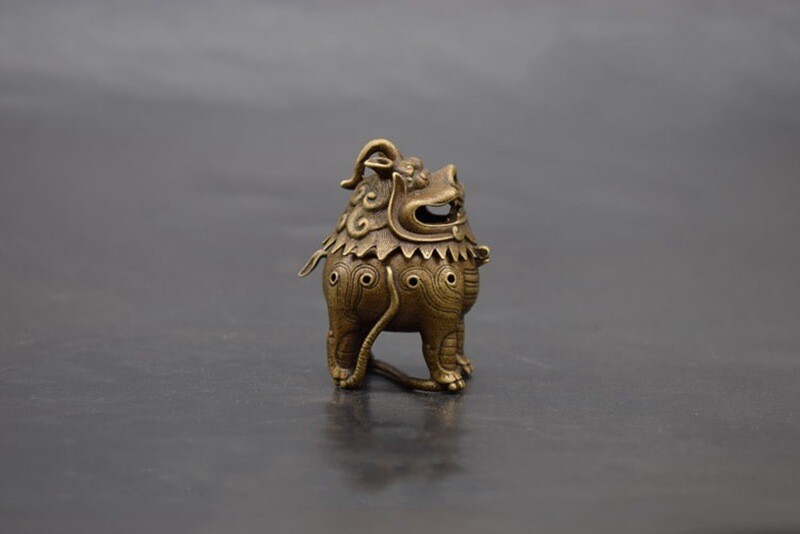 Mini Copper Incense Burner Creative Classical Decoration Antique Study Decorat