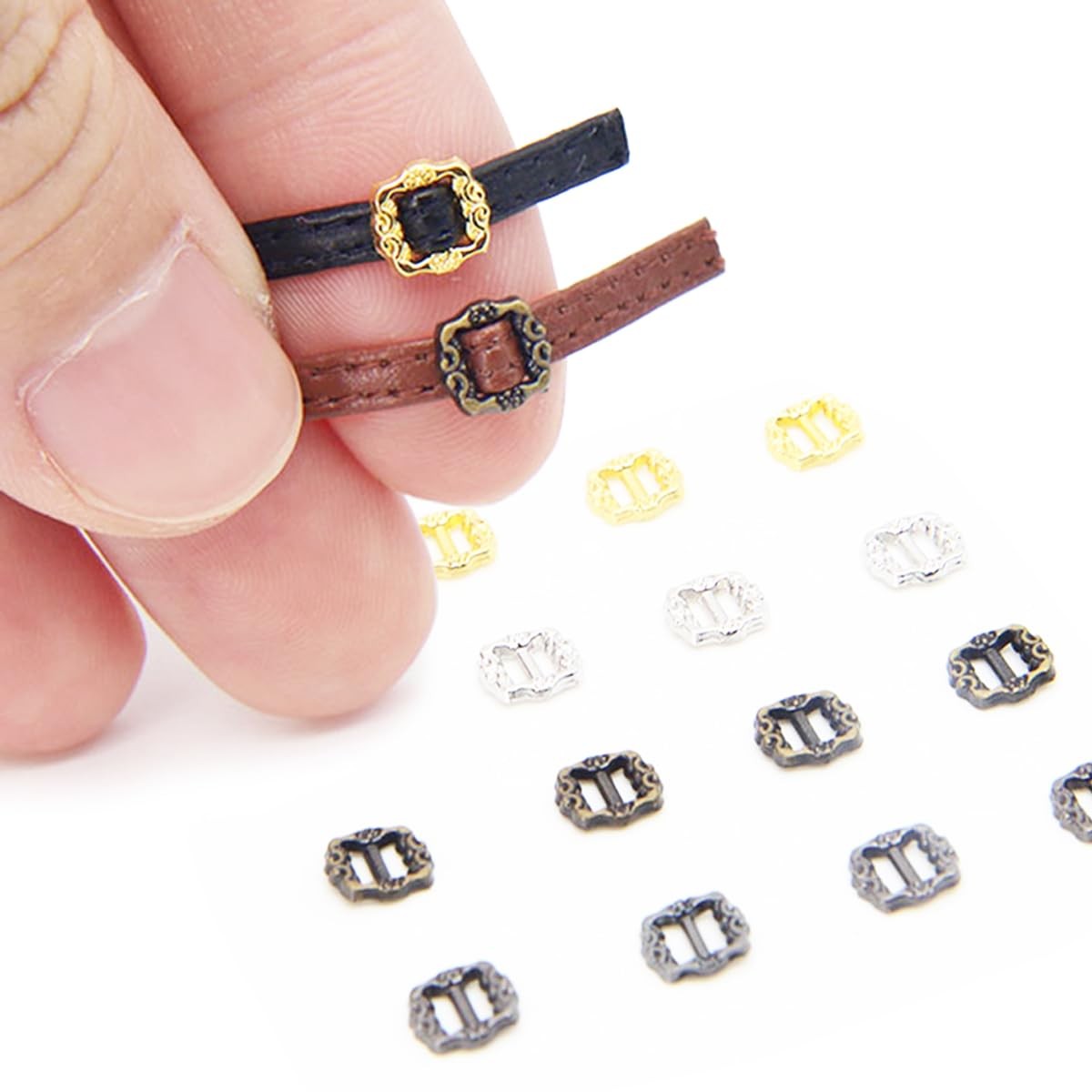 10 PCS 3.5mm 0.14″ Inner Diameter Super Tiny Doll Clothes Mini Buckles