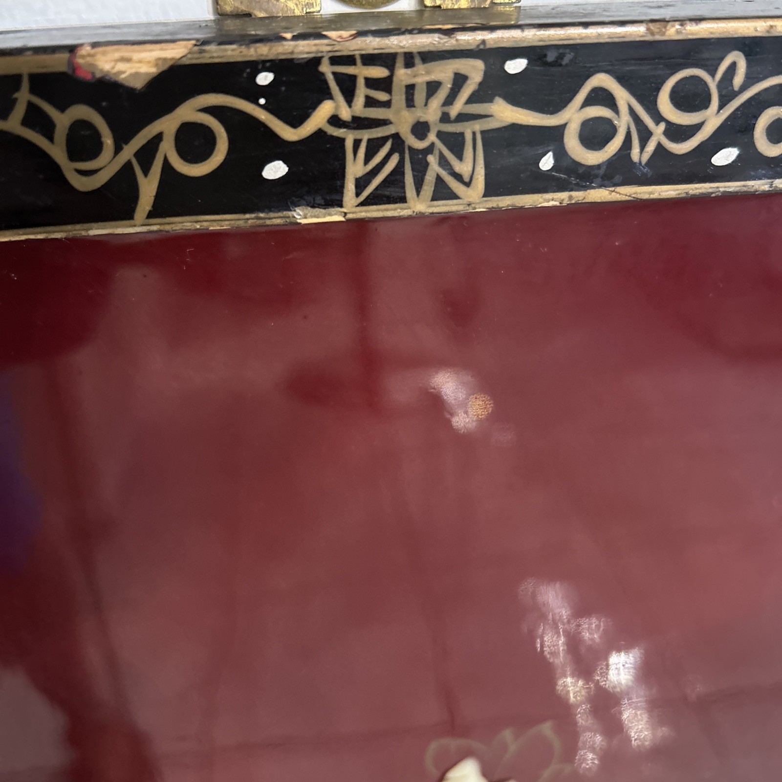 2 Vintage Oriental Asian White Mother of Pearl Four Panel Screen Flowers & Birds
