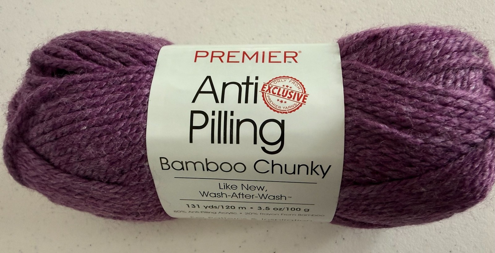 PREMIER BAMBOO CHUNKY #5 Bulky Yarn Acrylic Rayon Heather Anti-Pilling Assorted