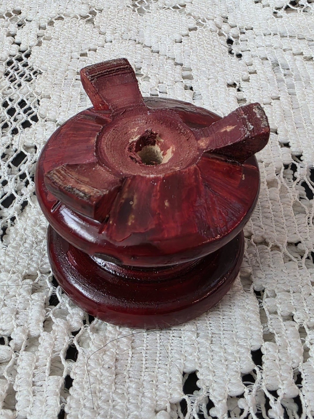 Vintage Carved Green Soapstone Chinese Puzzle Ball 4″ Mystery Sphere w/ Wood…