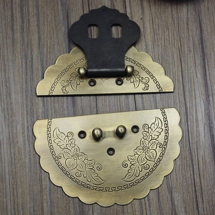 12cm Vintage Style Brass Buckle Antique Chinese Retro Copper Lock Clasp