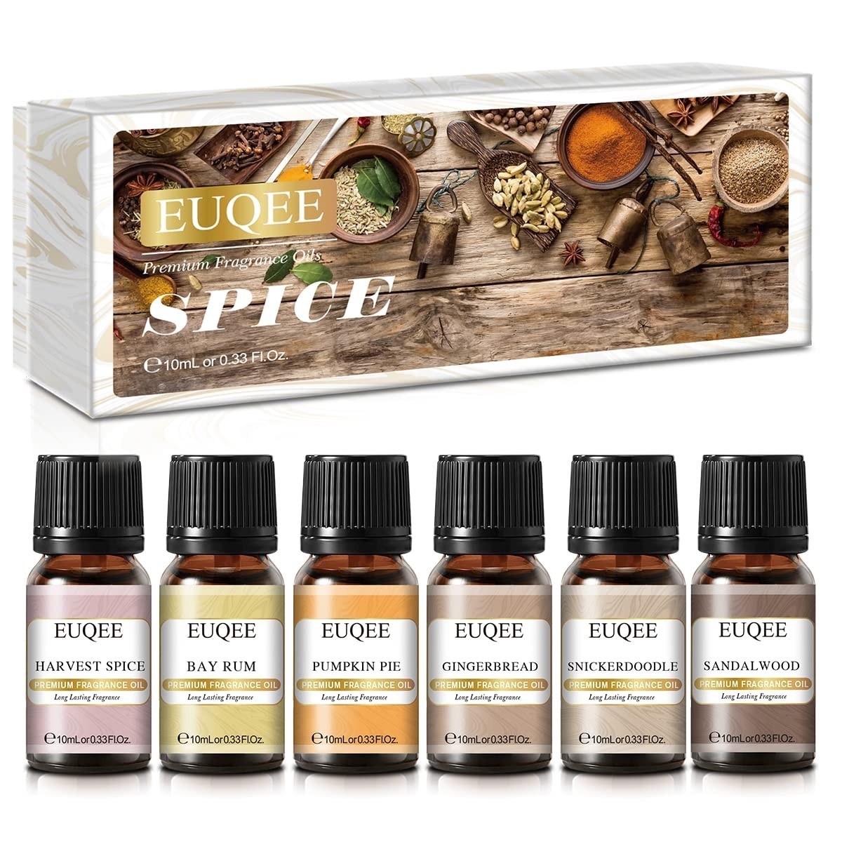 6PCS Spice Autumn Fragrance Oil Set, Scented Oils for Candle Making, Diffusers A