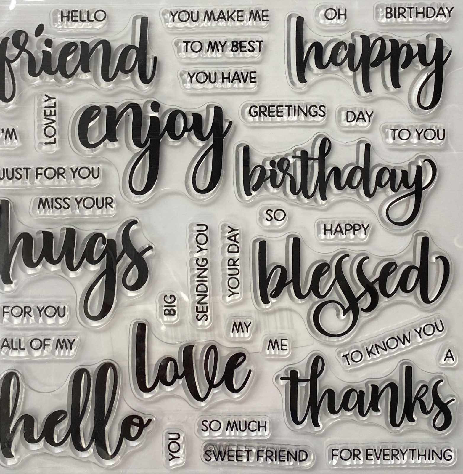 ~6″ x 6″ Polymer Stamp Sets – Sentiments & Sarcastic Sentiments – Your Choice
