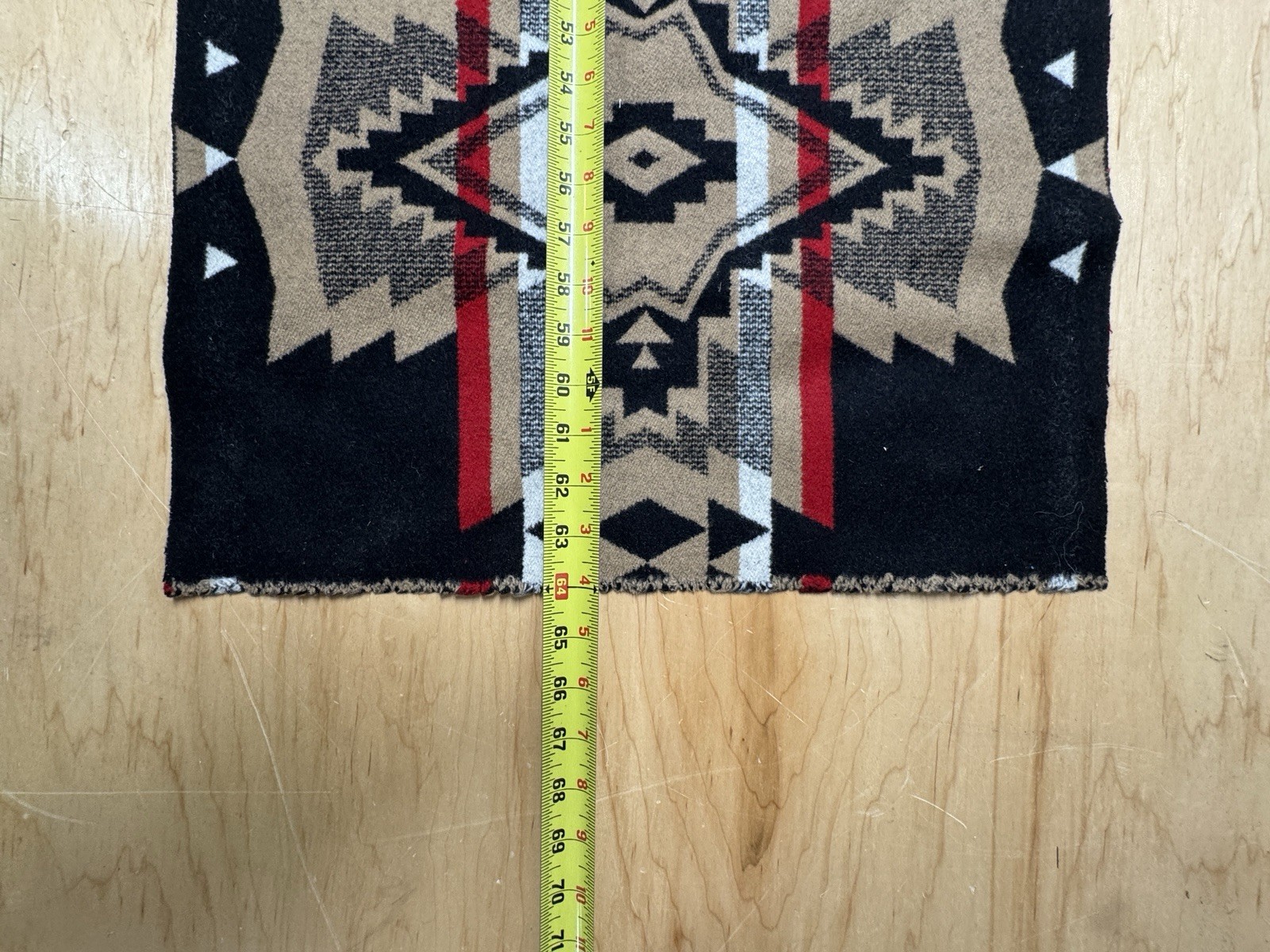 Heavy Weight Wool Fabric Pendleton Wool Jacquard Remnant Rancho Arroyo Black