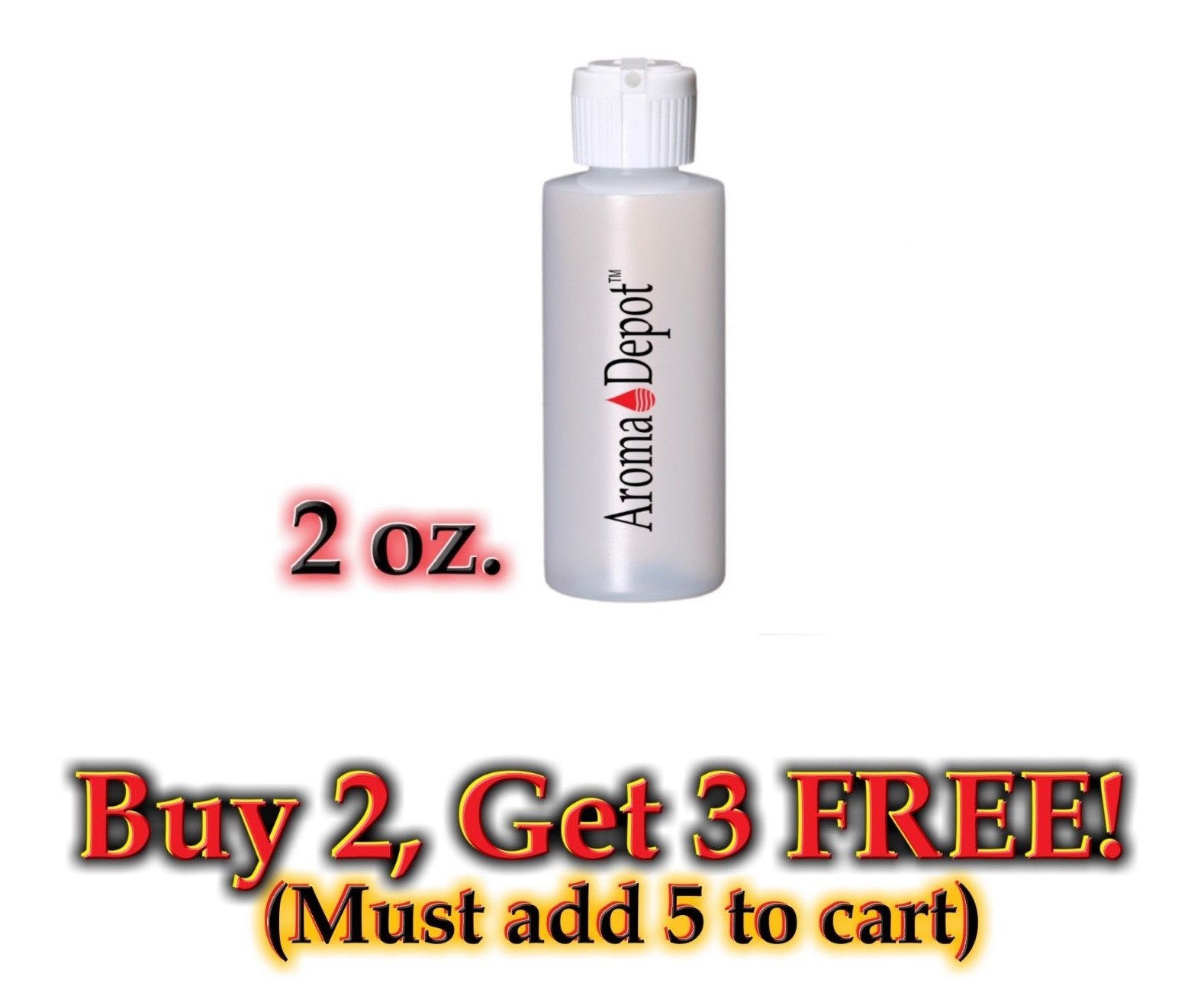 2oz HDPE Plastic Cylinder Flip Top Bottle w/ Poly Top Dispensing Caps US SELLER