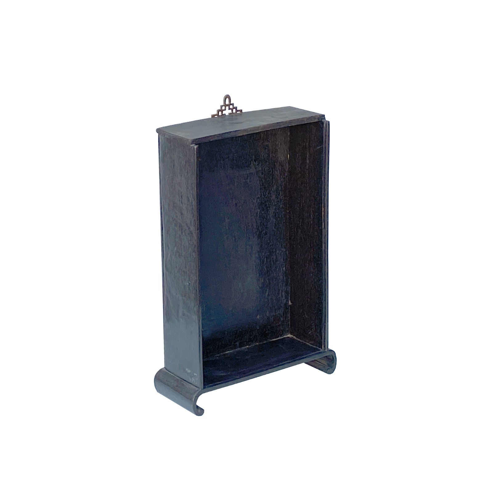 Distressed Brown Black Wood Open Frame Display Easel w Hanger GB284