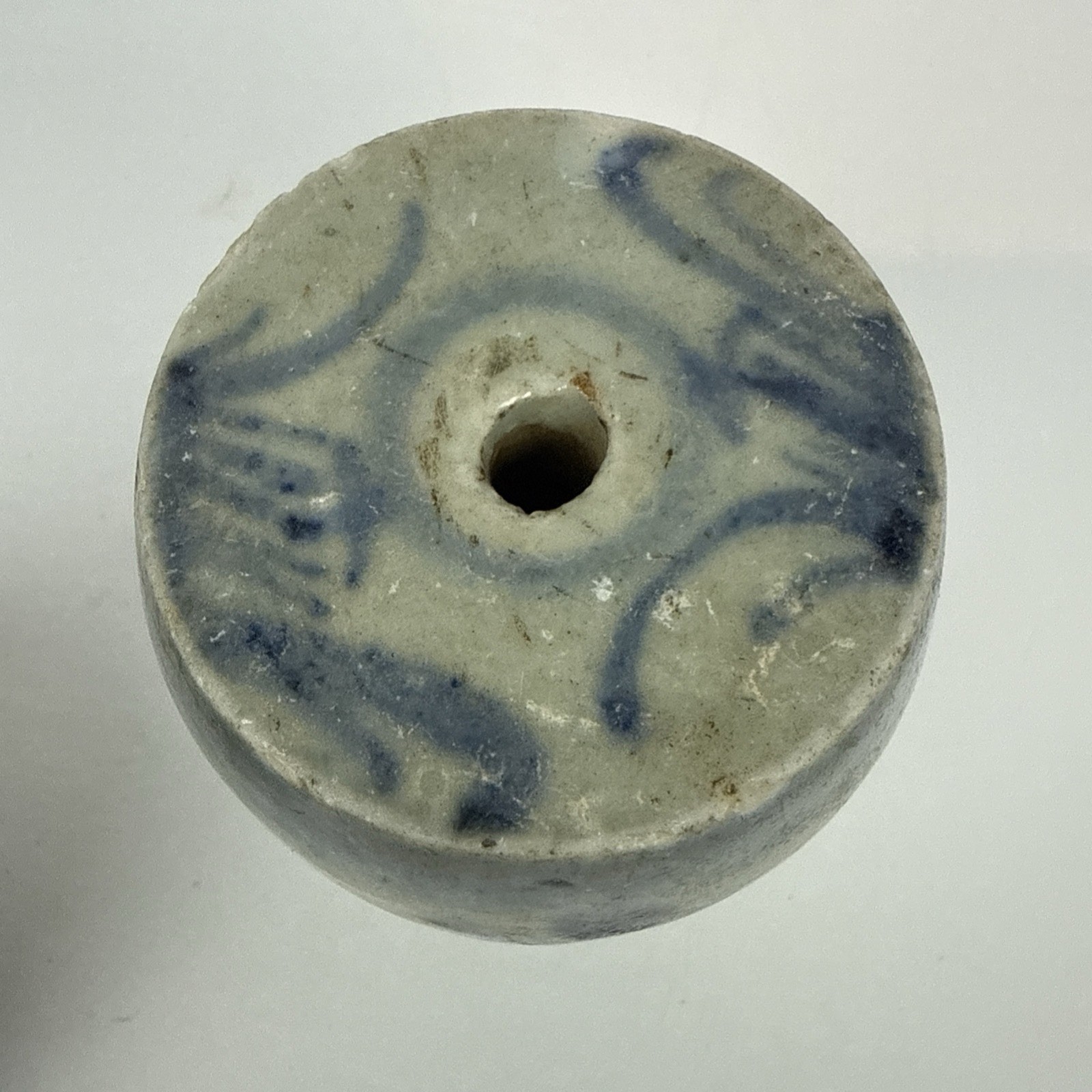 2 Antique Chinese Blue/White Porcelain Barrel Xianglu Lu Incense Burner Holder
