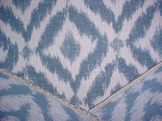 13-1/8Y Lee Jofa 2015142 Lyra Parchemt Aqua Silver Ikat Upholstery Fabric
