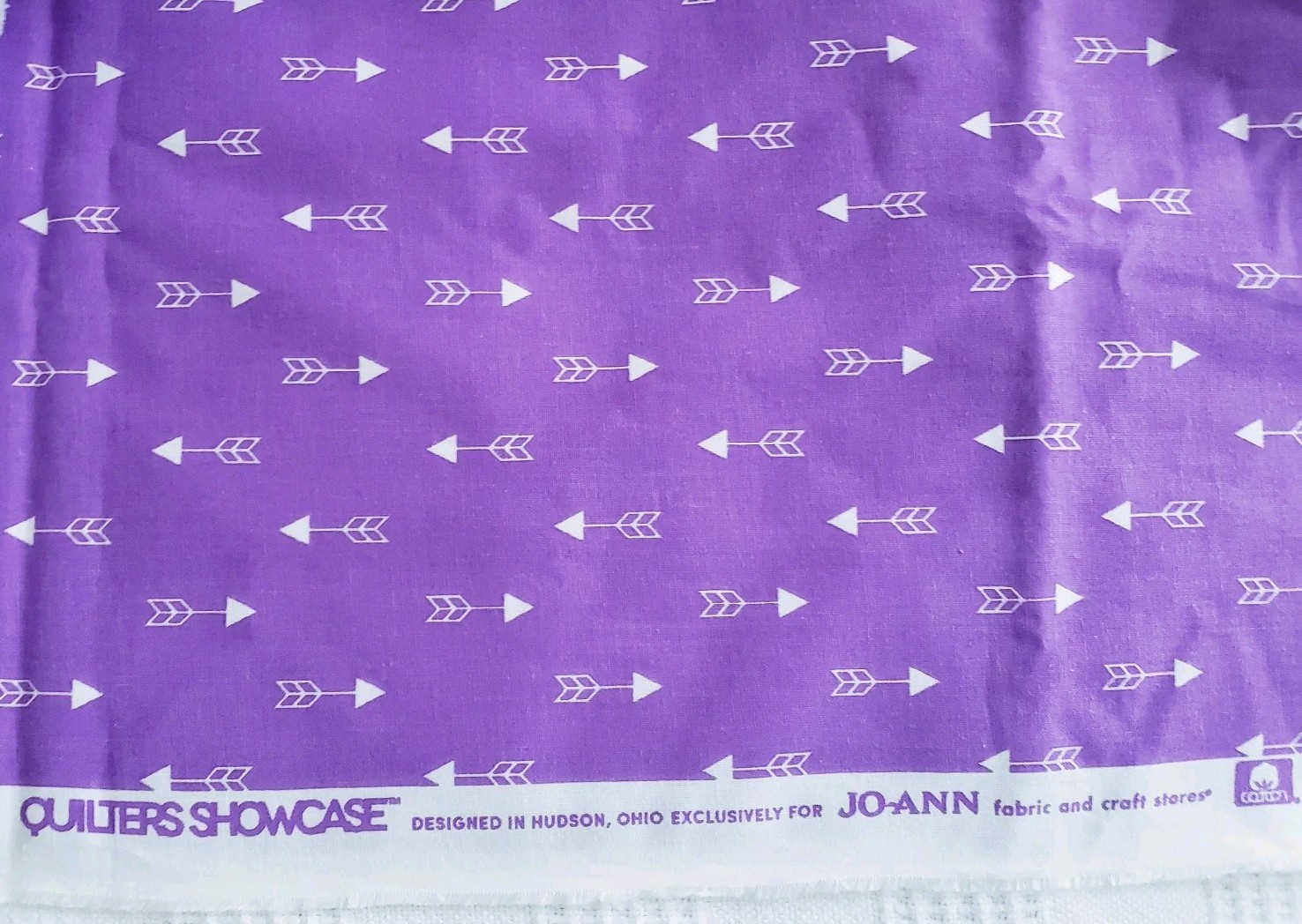 Quilters Showcase Fabric 2 Yards Purple Arrow Cotton 44″ Wide Jo-Ann Quilting