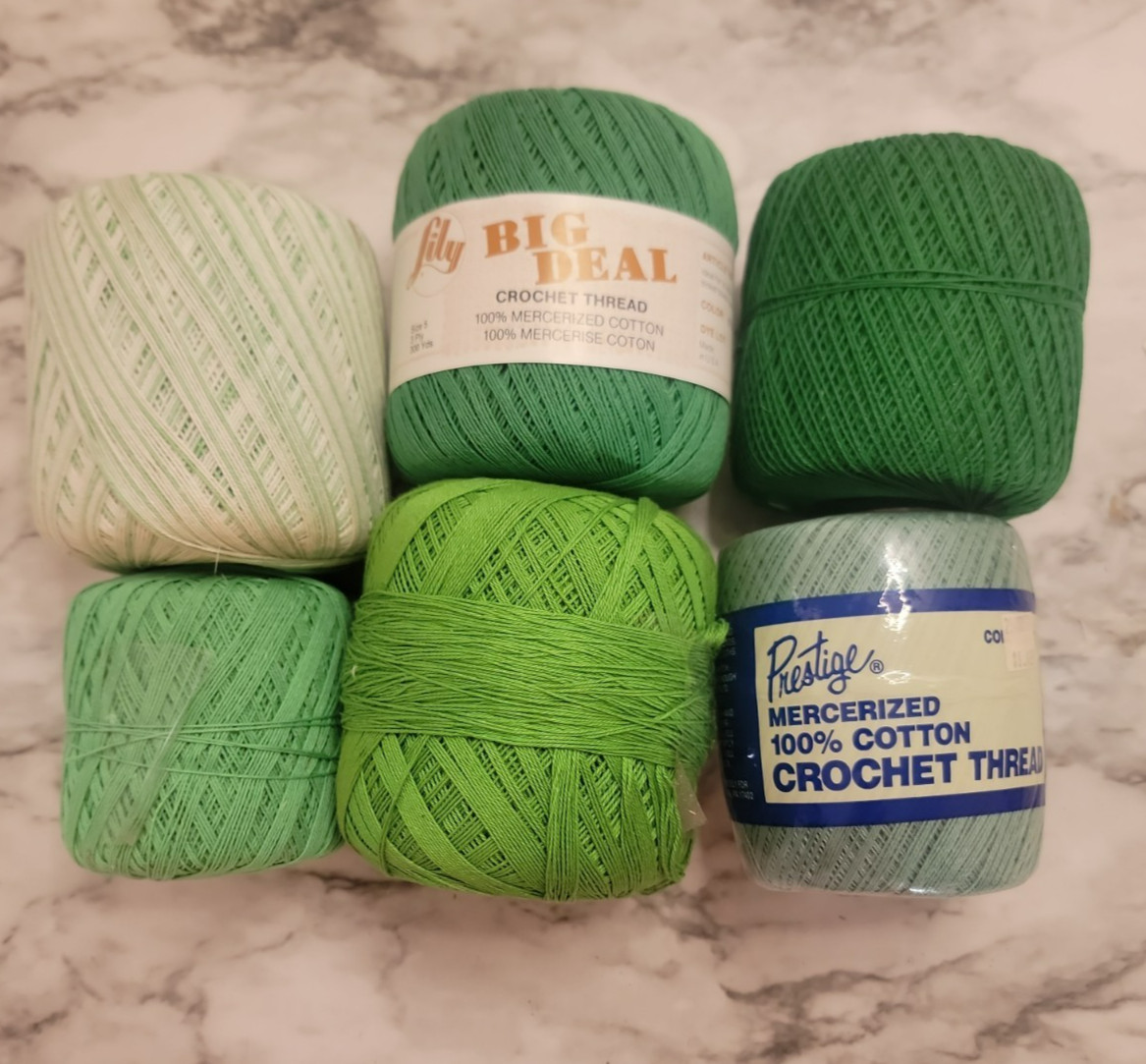 Lot of 55 Vintage Crochet Thread Multicolor~New & Used~South Maid~JP Coats~