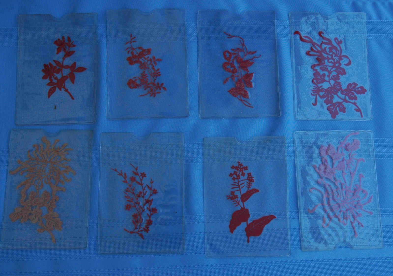 Vintage Lot of about 70 Chinese Paper Cuts in Plastic Protector Sheets Plus Book