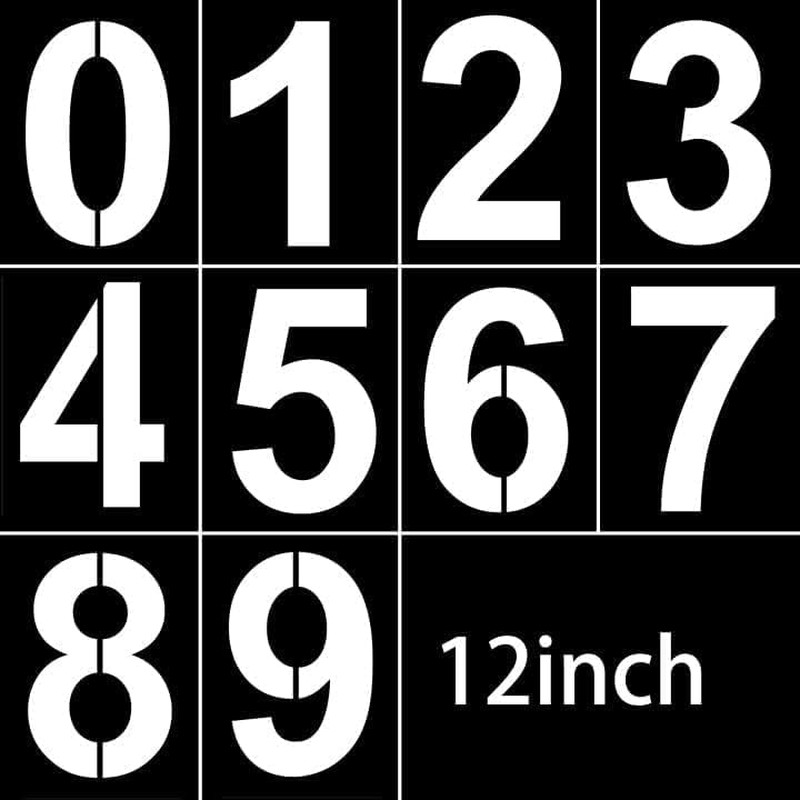 12 Inch Large Number Stencils Reusable Plastic Number Stencils Address Number Pa
