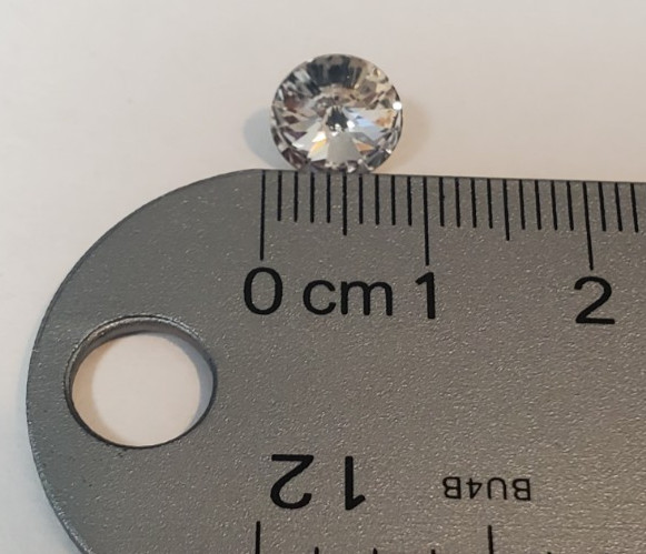 Vintage Round Clear Crystal Diamond Rhinestone Shank Buttons 5 Pieces