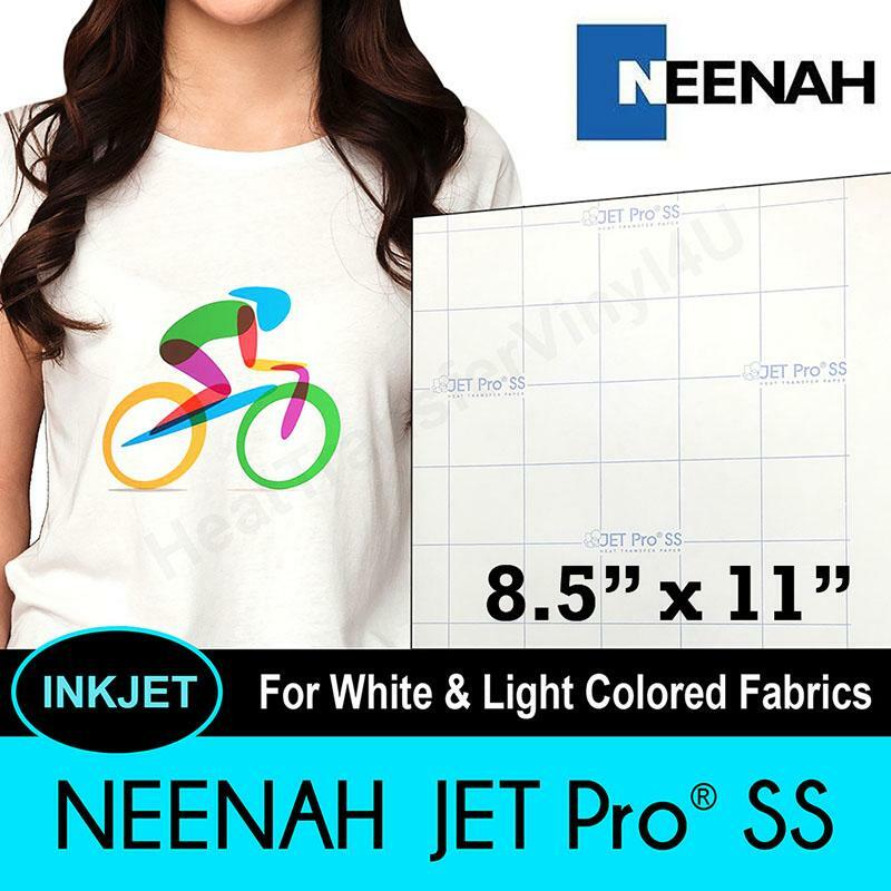 Neenah JET-PRO® Soft Stretch Digital Transfer Paper 8.5″x11″ **FREE SHIPPING**