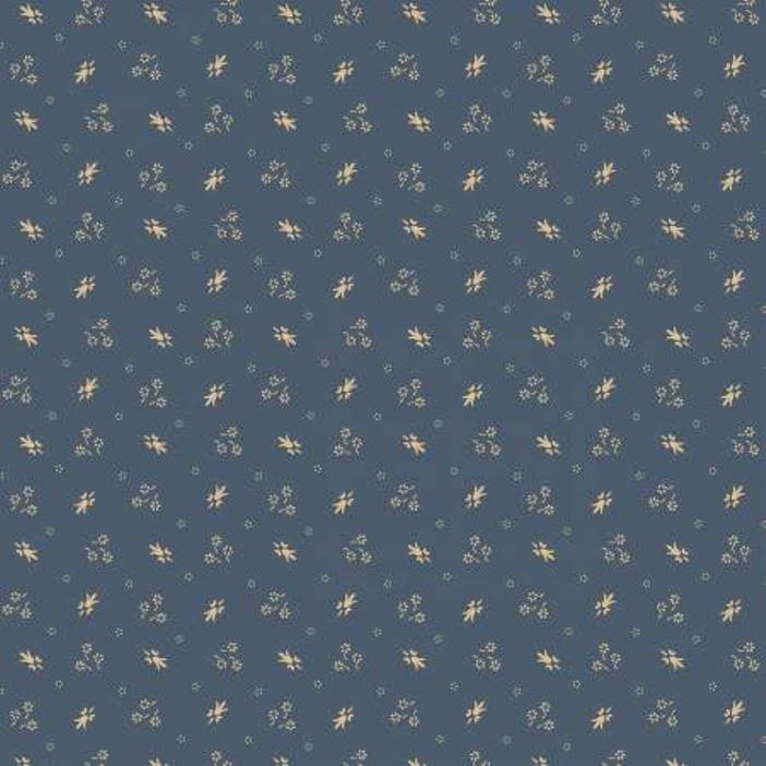 By The Yard ~ Flowerette Blue by Marcus $3.99 Ships ANY Amount Fabric