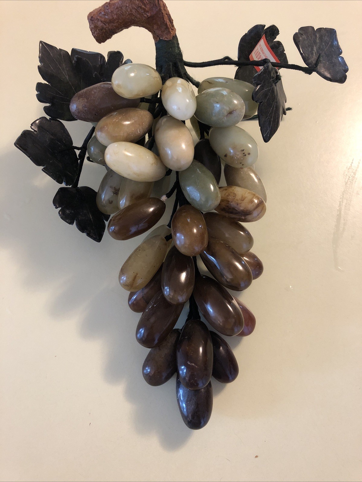 Beautiful vintage large￼ jade grape cluster 8” x 5” Colorful ￼