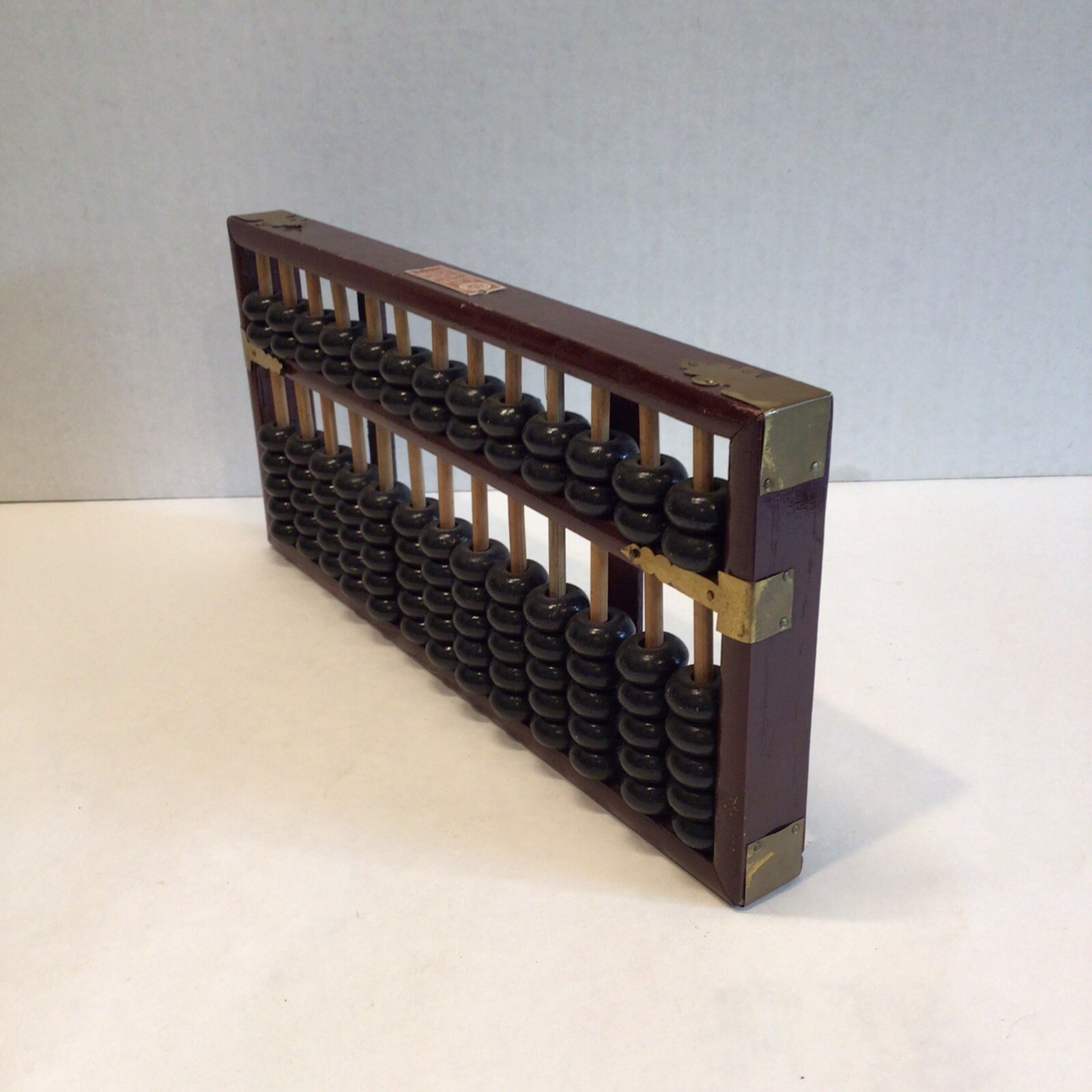 VINTAGE PEONY BRAND ABACUS WOOD & BRASS PEOPLE’S REPUBLIC OF CHINA