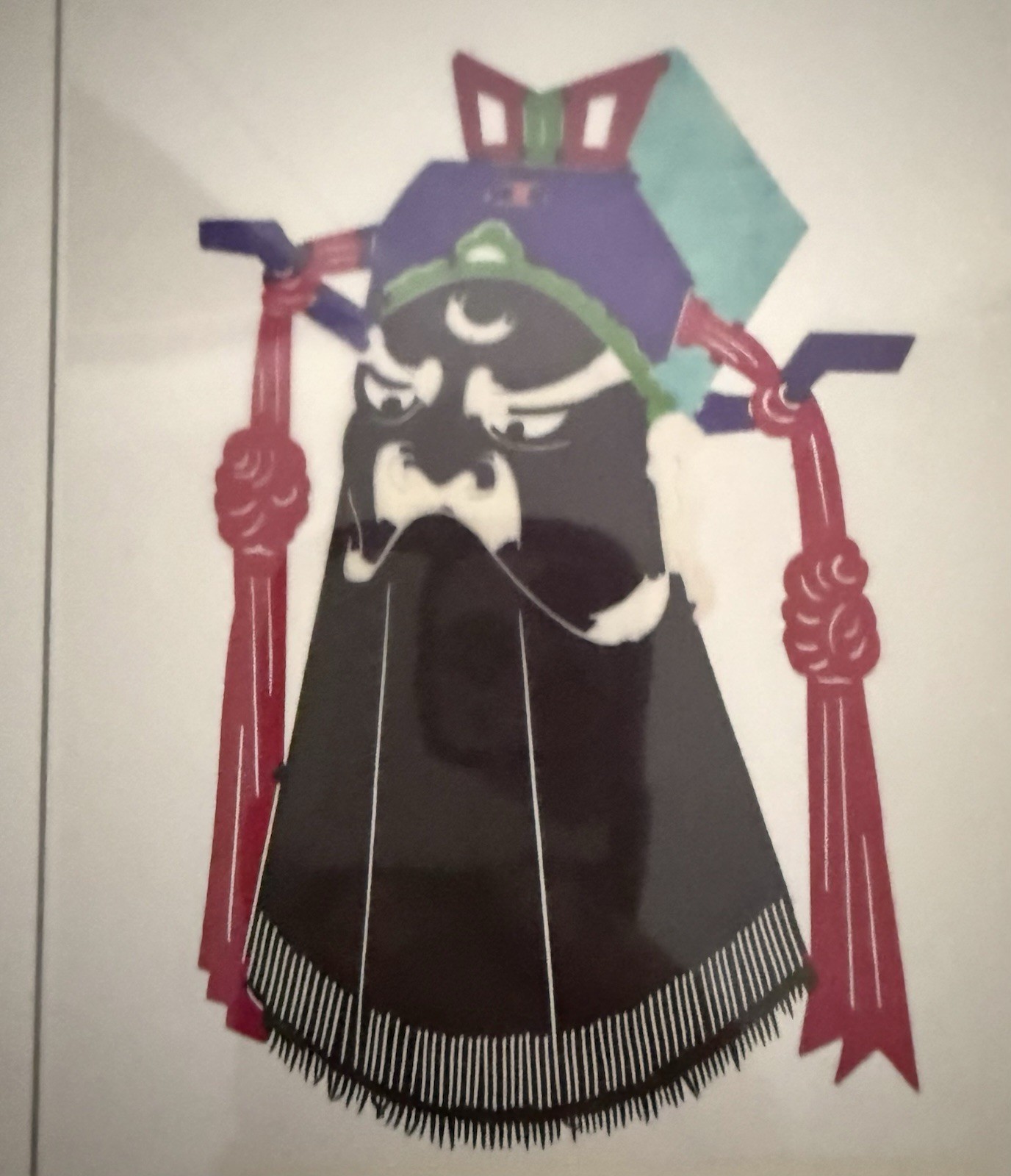 Vintage 80’s Multicolor 8 Set Paper Cuts Peking Opera China Small Book Art