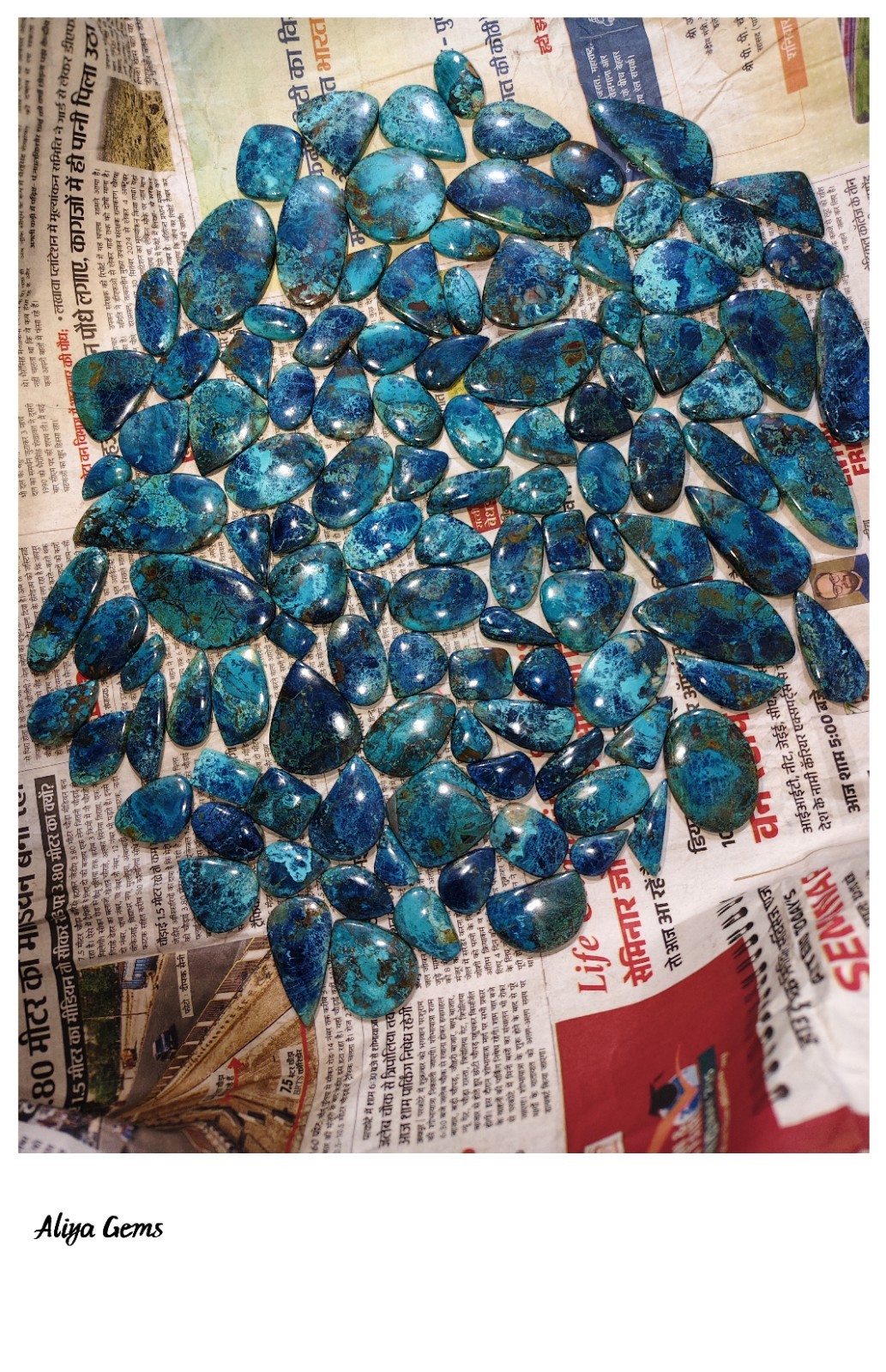 Natural Blue Azorite Mix Shape Cabochon Loose Gemstone Wholesale