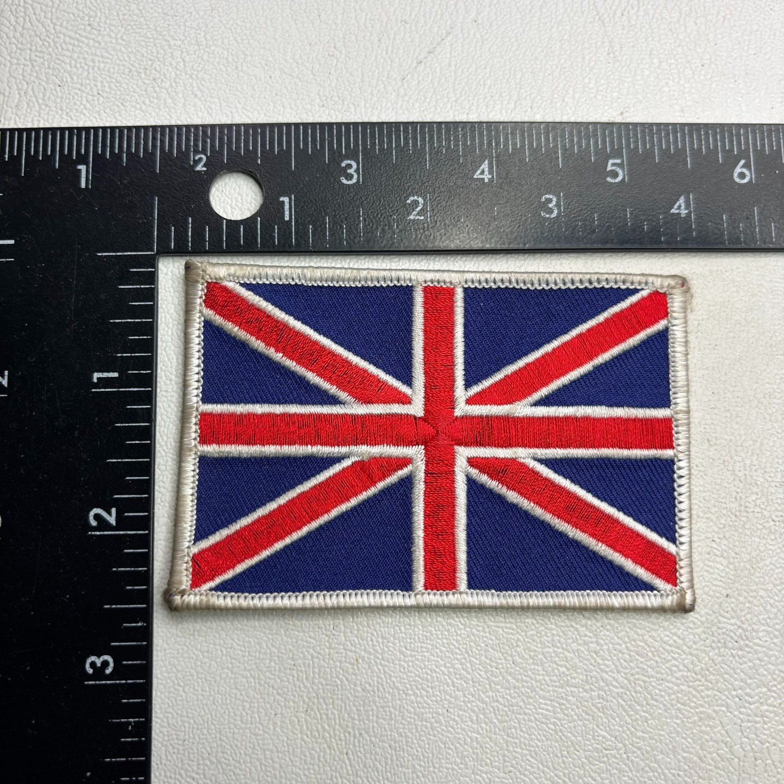 Vtg Edges Kinda Dirty / Dingy British UNION JACK UNITED KINGDOM FLAG Patch 00!H