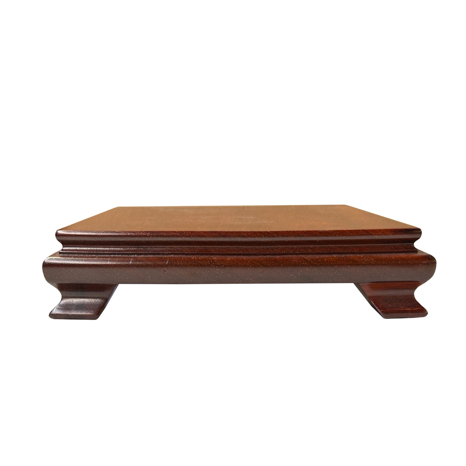 8″ Light Brown Square Natural Wood Flare Legs Display Stand Riser st1005