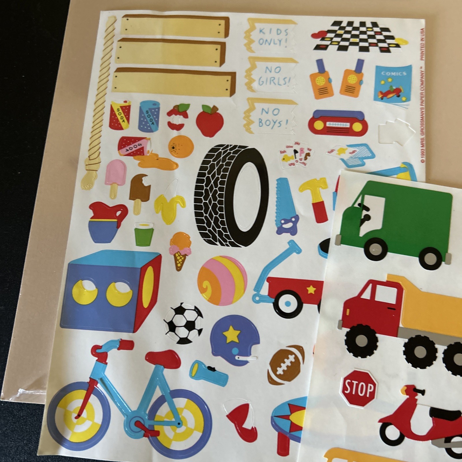 Creative Memories Kids Lot stickers and paper new