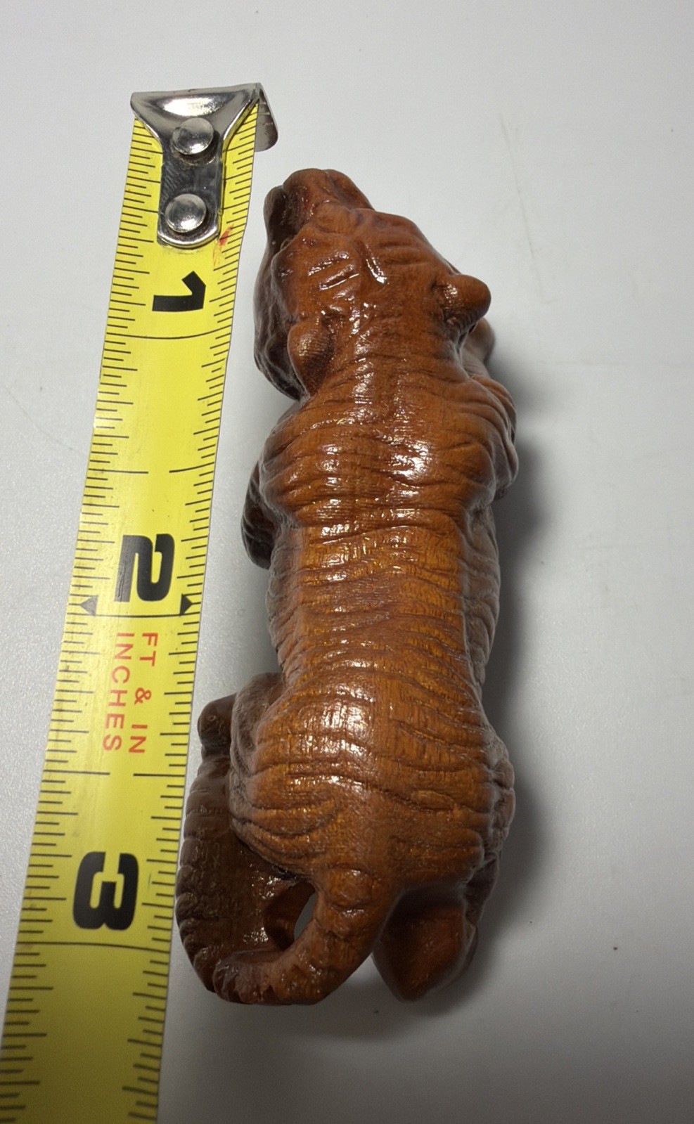 Chinese Zodiac Tiger Ornament Handmade Wood Carving