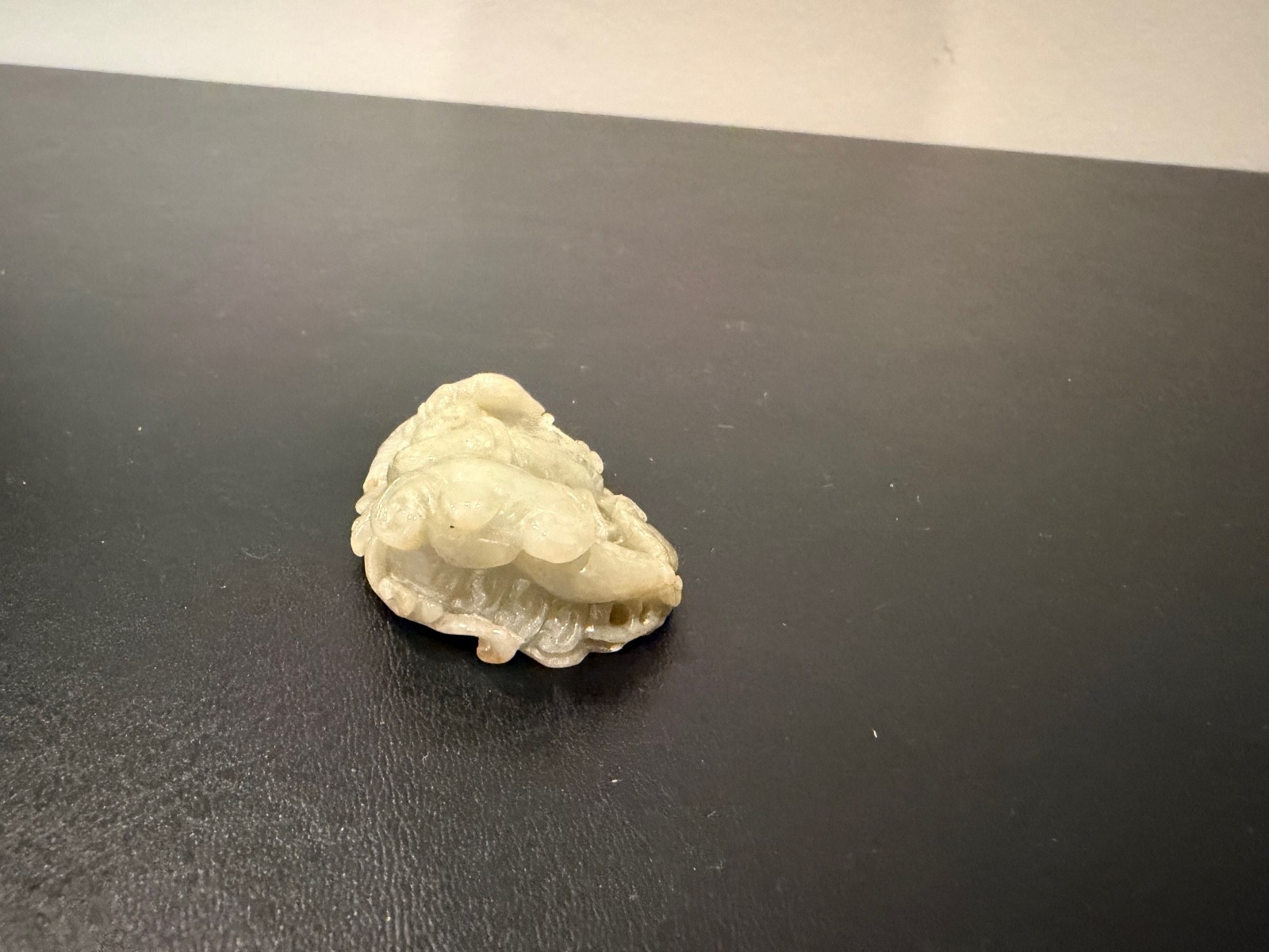 Chinese Unknown Age Hardstone Possibly Jade Carved Pendant Mythical Beast