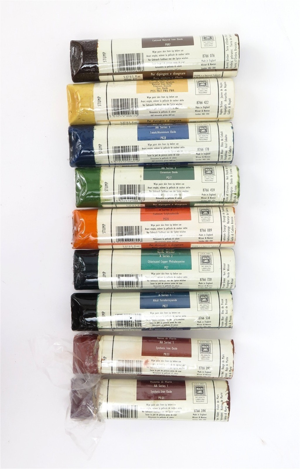Winsor & Newton 9 Colors XL Artists’ OILBAR STUMP 165ml Made in England