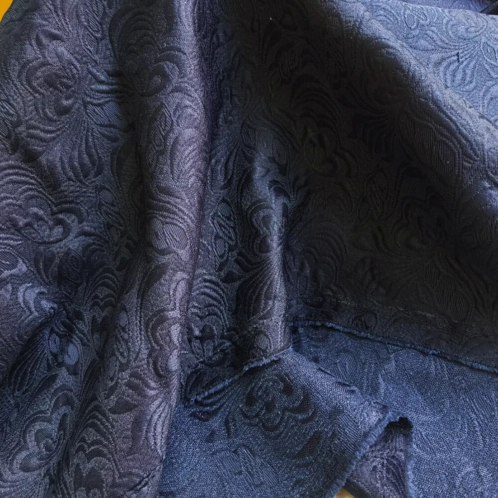 3D Butterfly Emboss Fabric Thick Cotton Polyester Upholstery Coat Suit Material