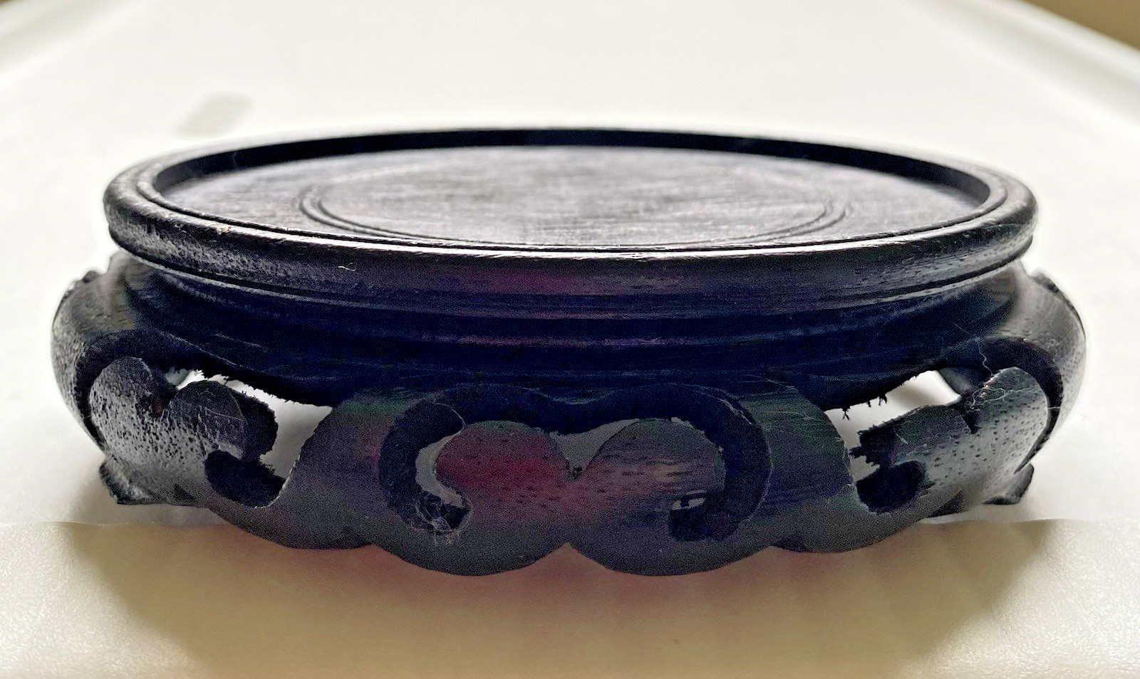 4.5″ Vintage Chinese Carved Wood Display Stand – #38