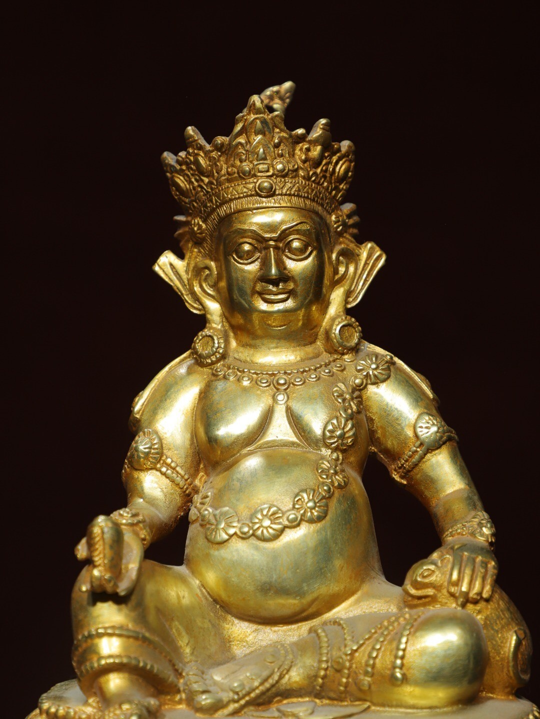Bronze gilded statue of the Yellow God of Wealth