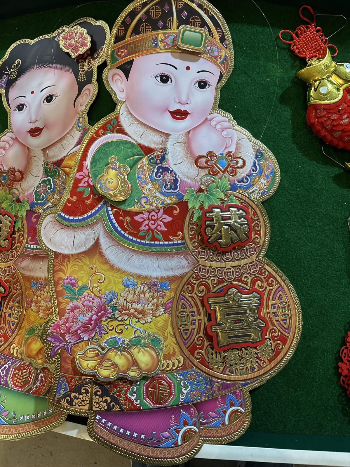 Lot of Chinese Decorations Some New Some Used Great Condition See Photos