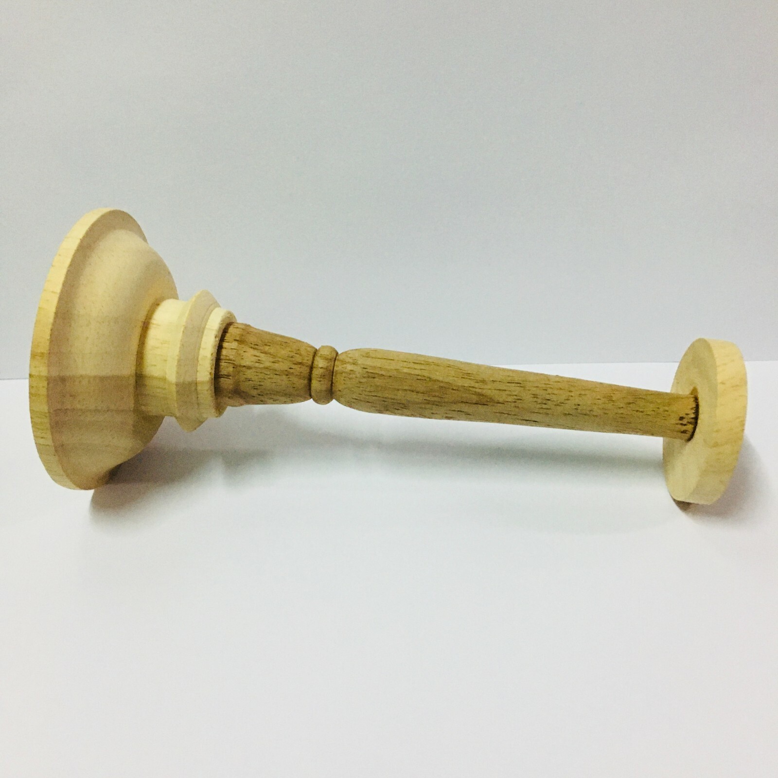 6 ” high head stand hardwood with natural wood pattern, unpainted 1Pc