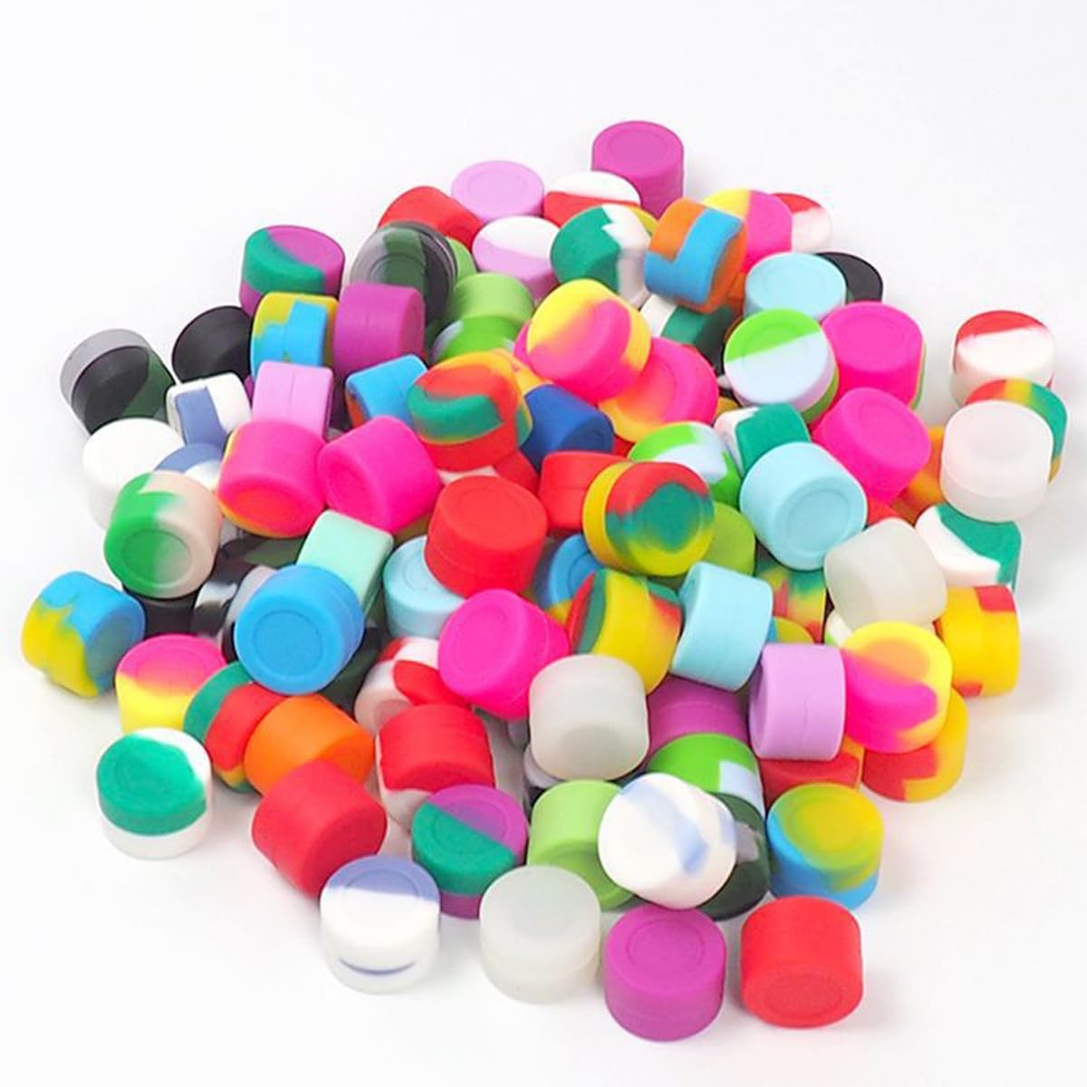Bringsine 100Pcs 2ml Silicone Wax Containers Non-Stick Multi 2ML, 100 Packs