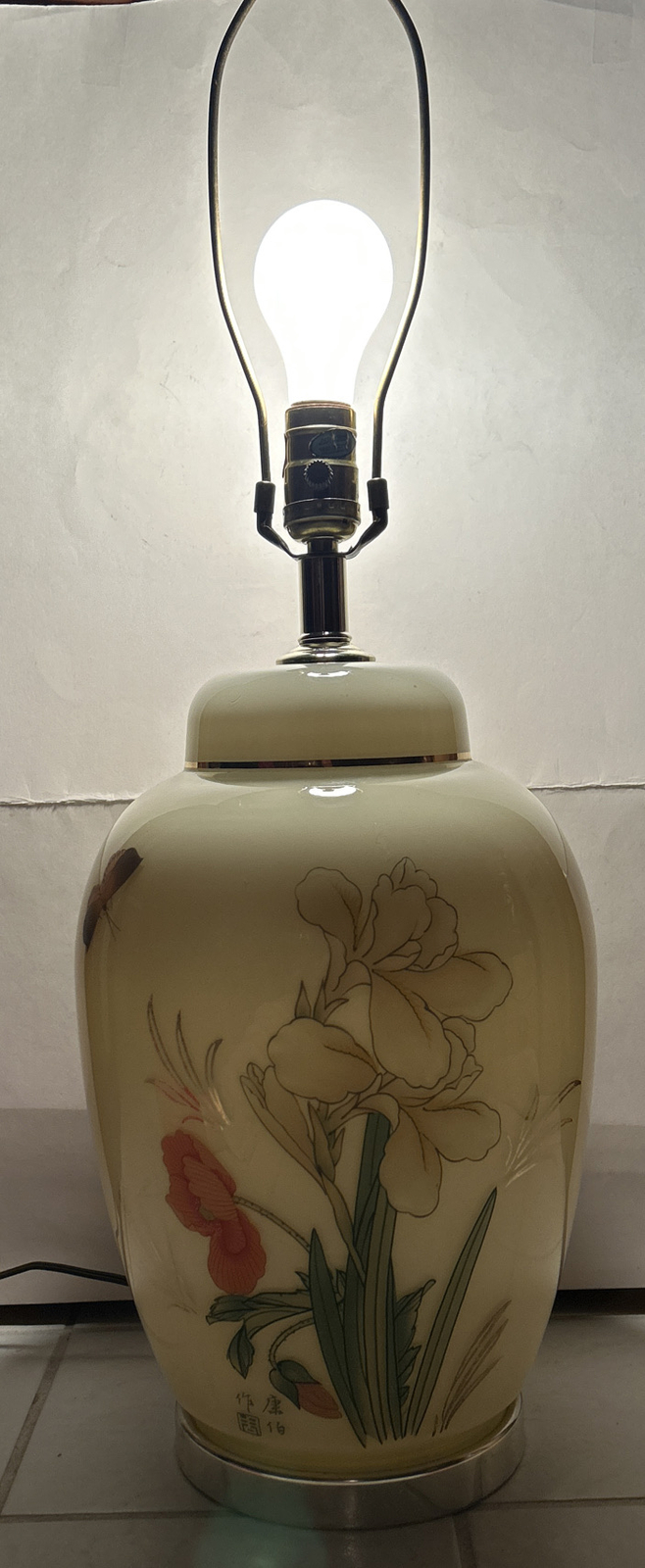 CLEARANCE RARE VTG Mid Century Hand Painted Chinese Table Lamp Esty Price $591