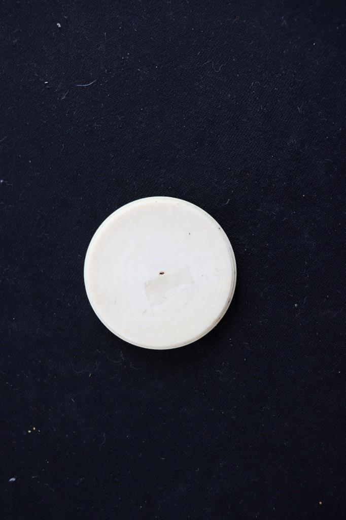 Vintage 1980’s Chinese Dragon Carved Disk 2 1/4 Diameter