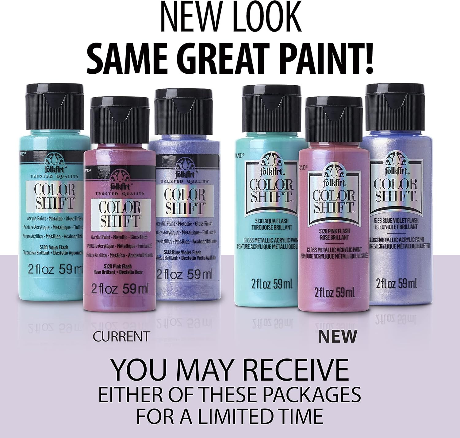 Color Shift Acrylic Paint in Assorted Colors (2 Ounce), Purple Flash
