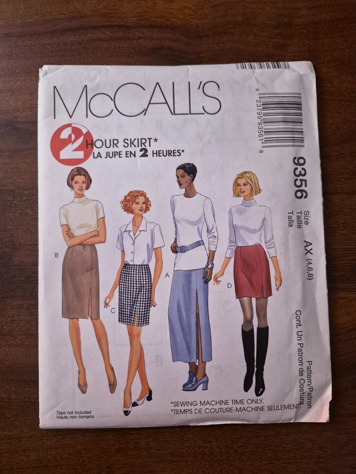 VTG OOP McCall’s 9356 2 HR Skirt – 4 Lengths (16″, 20″, 24″, 36″) SZ: 4-5 UC FF