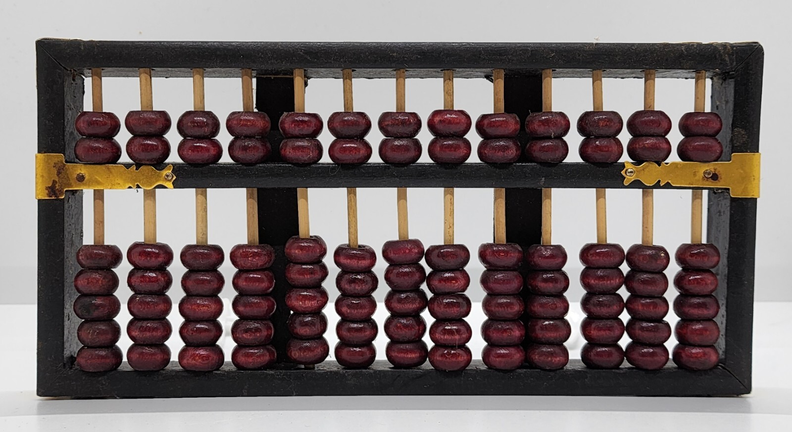 1950s 1960s Vintage brass wood 9.5″ ABACUS Adding Machine FLYING EAGLE China