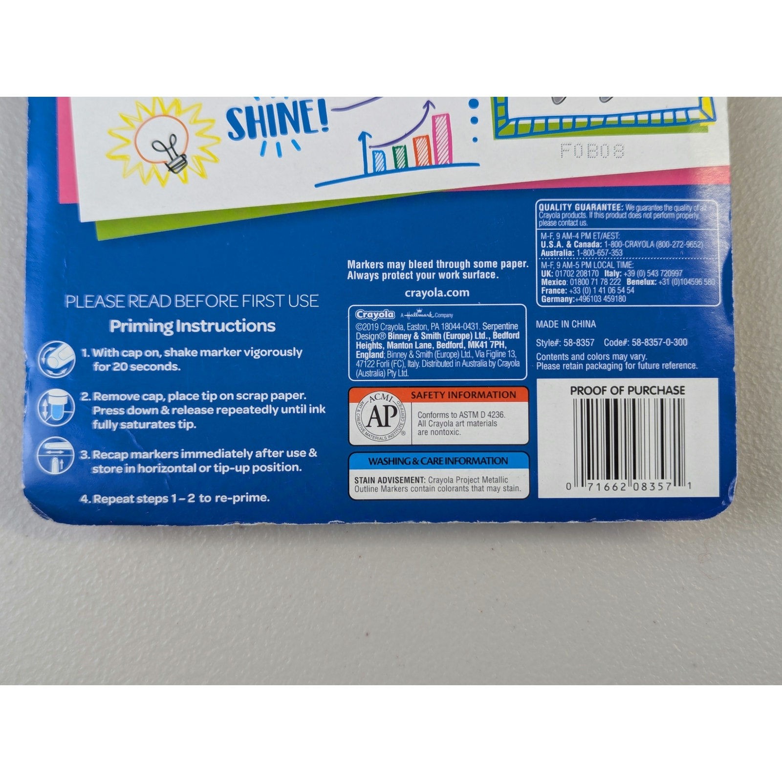Crayola Project Metallic Outline Markers Colorful Shimmery School Posters Signs