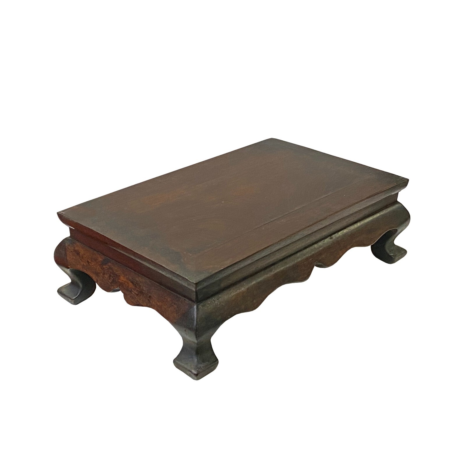 Chinese Brown Wood Rectangular Table Top Stand Display Easel ws3025
