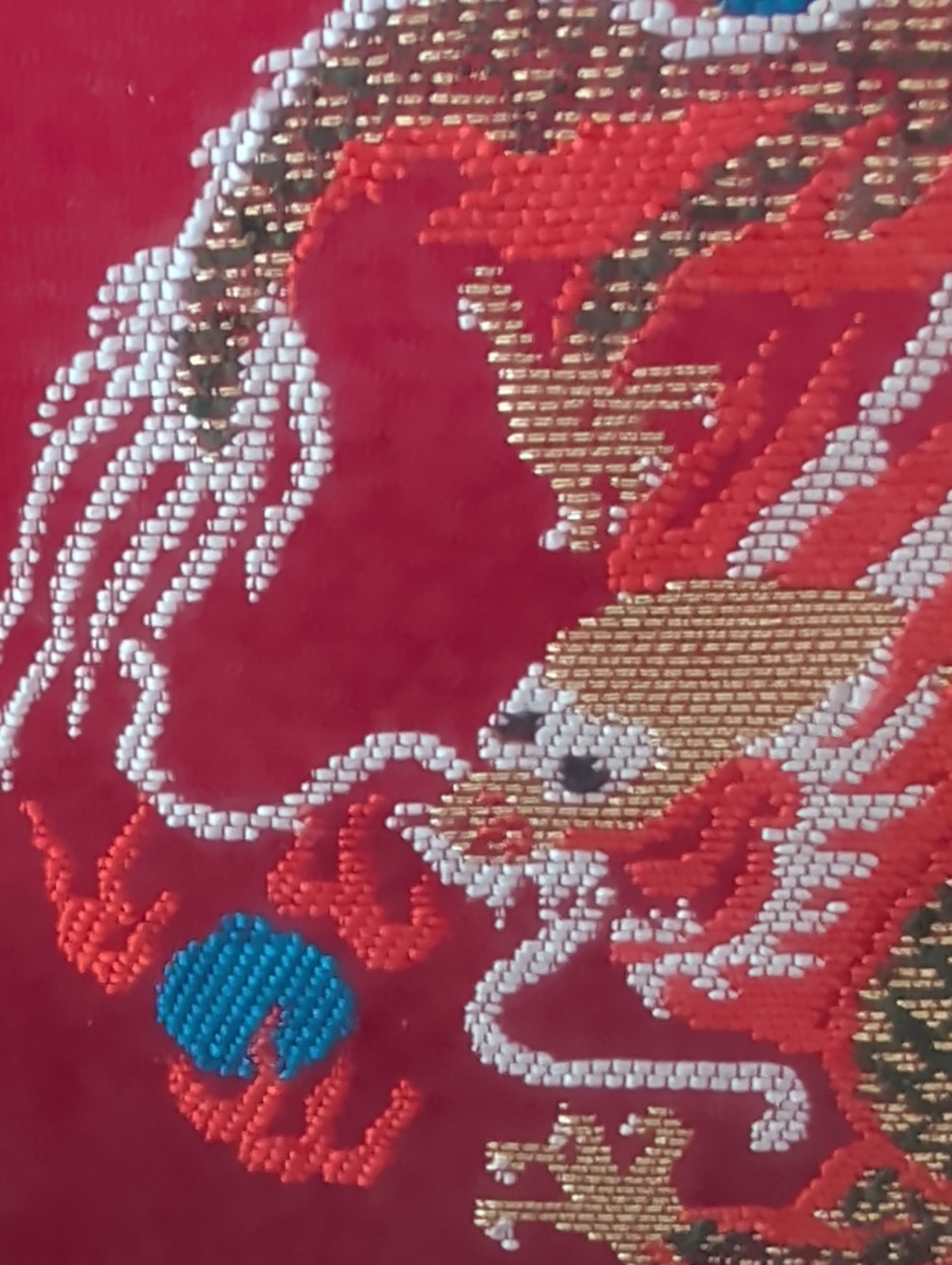 Chinese Nanjing Yunjin Imperial Brocade Silk Embroidery, Framed (8″ x 8″)