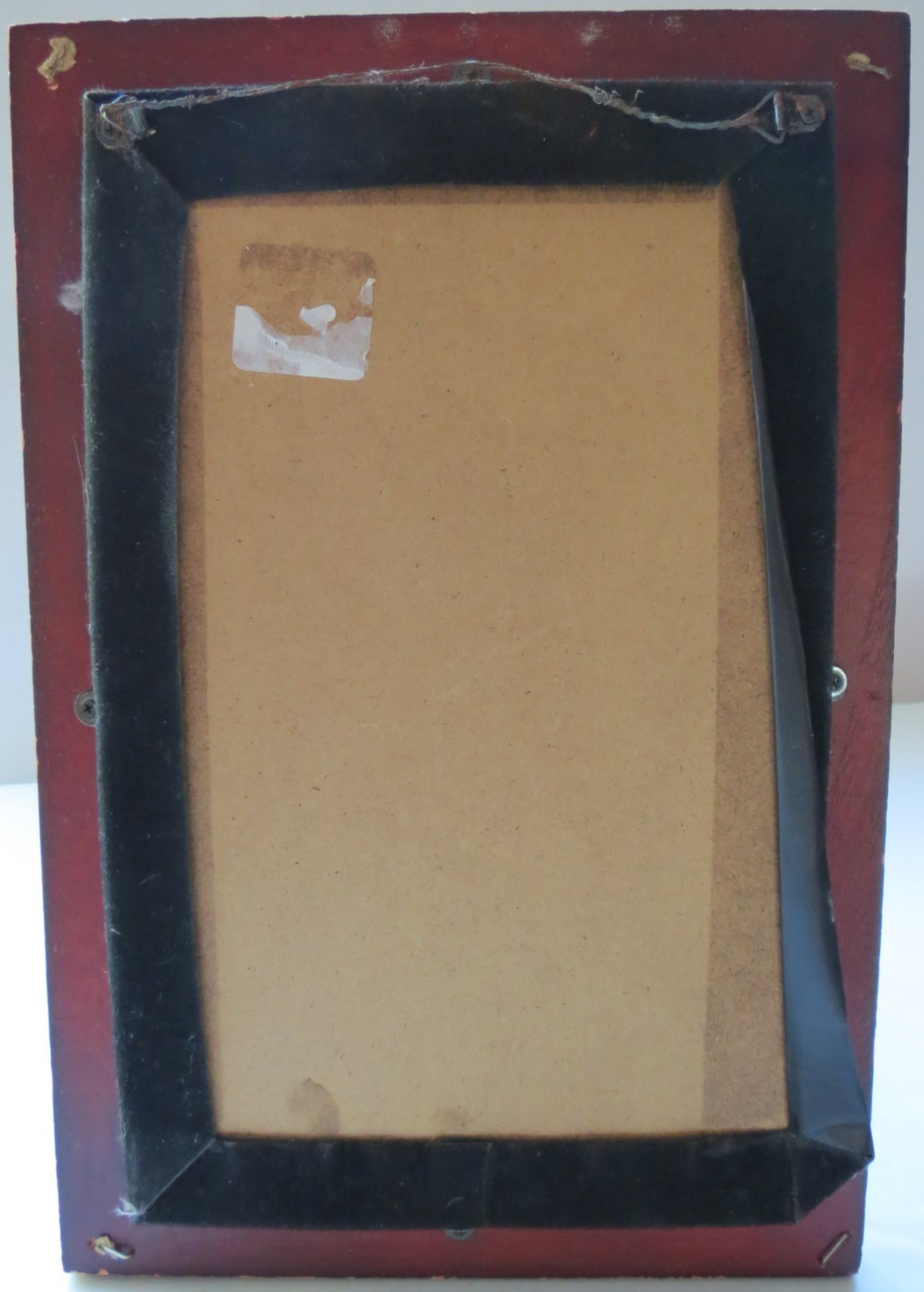 Vintage Chinese Door Art Diorama 3D Wood Framed Red Purple 8×12