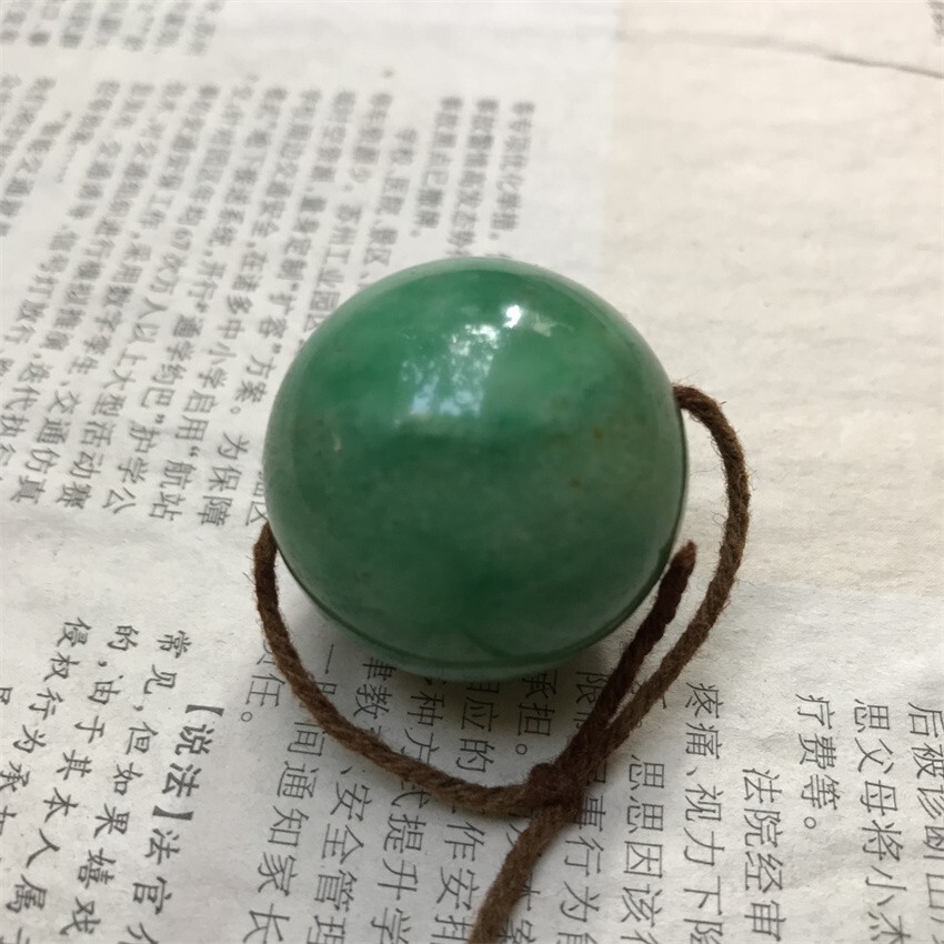 30mm Ancient Burmese Jadeite Green Beads Buddhist Beads
