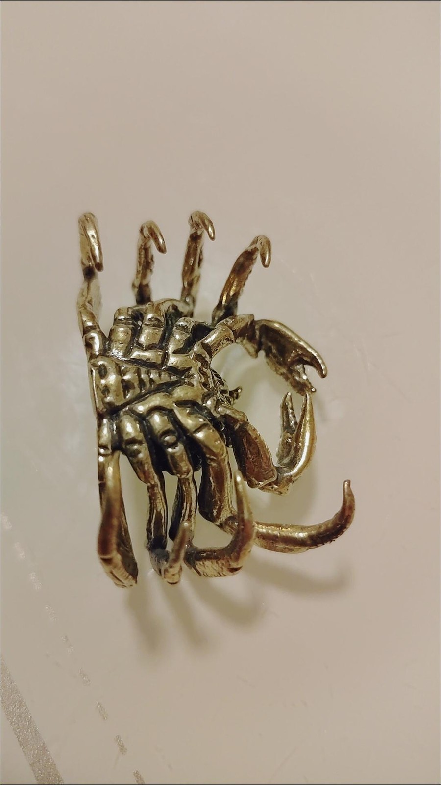 Pure Brass Crab Ornament Chinese Retro Fortune Tea Pet Copper Craft Gift