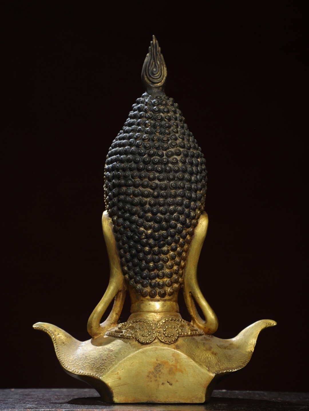 Bronze Gilded Buddha Head Statue