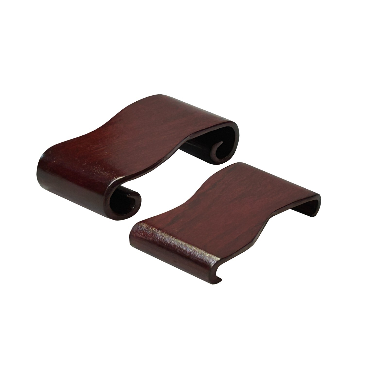 3.25″ Set 2 Brown Wood Scroll Legs Rectangular Display Stand Riser Easels ws4057